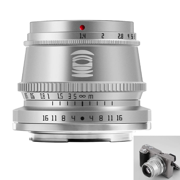 TTArtisan 35mm F1.4 Objektiv APS-C MF Kameraobjektiv kompatibel mit E-Mount Kameras A5000 A5100 A610