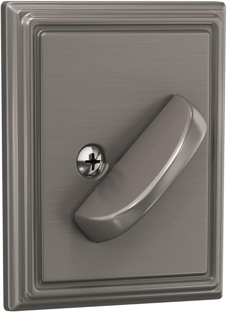 Schlage Riegelschloss mit Addison Zierleiste, Nickel satiniert (B60 N ADD 619) Satin / Nickelfarben