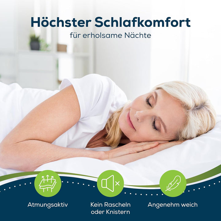 Sensalou Matratzenschoner wasserdicht 200 x 200 cm 2er Set – Inkontinenz Matratzenschutz für Doppelb