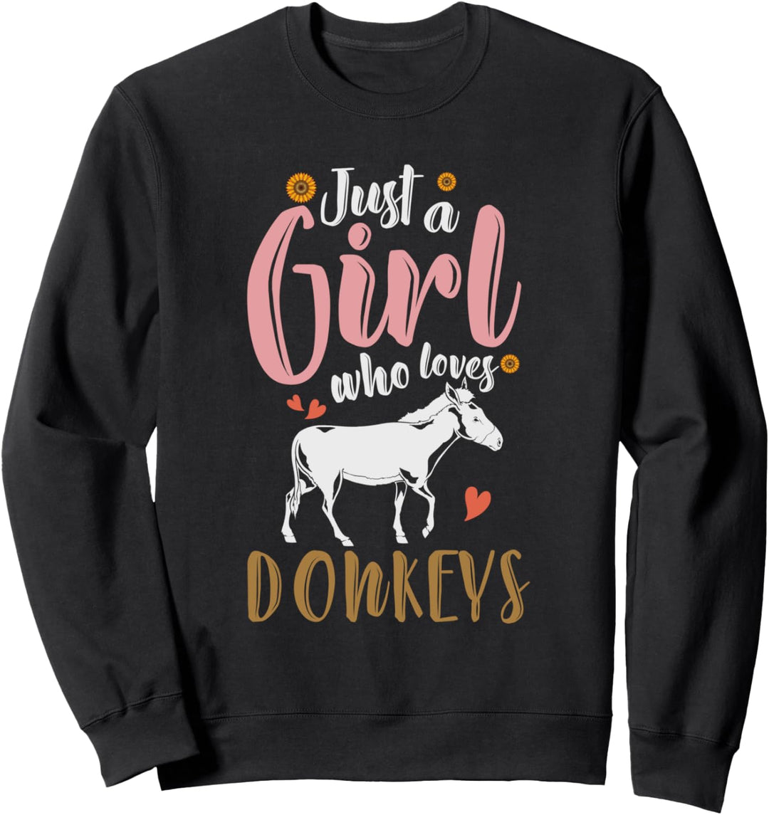 Bauernhof Tier Landwirtschaft Bäuerin Esel Mädchen Sweatshirt