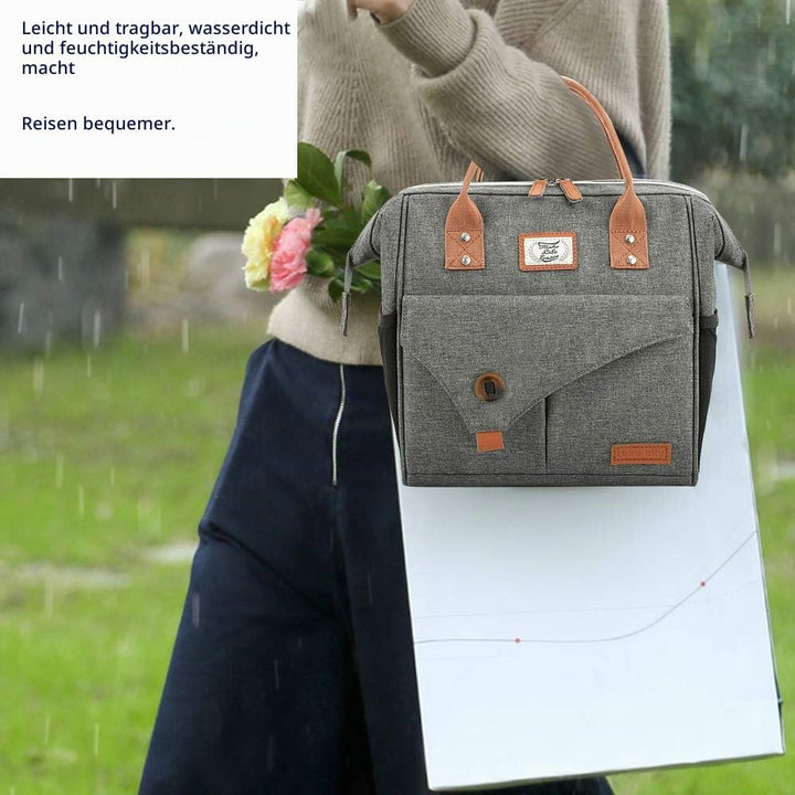 Lekesky Kühltasche Damen Lunchtasche Isolierte für Frauen Auslaufsichere Weit Geöffnete Lunchbox, 11
