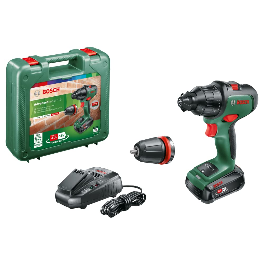 Bosch Home and Garden Bosch Akku Schlagbohrmaschine AdvancedImpact 18 (1 Akku, 18 Volt System, im Ha