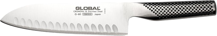 Global Knives G-80 Santokumesser mit 18 cm Klinge, CROMOVA 18