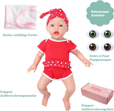 IVITA Ganzkörper Silikon Reborn Baby Puppe Neugeborenes Baby Puppe echte Baby Doll handgemachte Blau