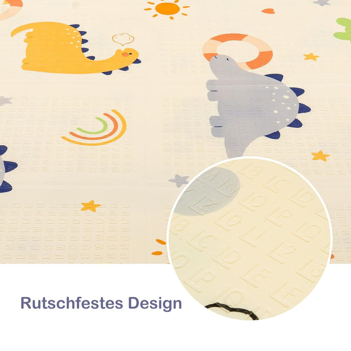 Faltbare Baby-Spielmatte – Extra grosse, wasserdichte Krabbelmatte aus weichem Schaumstoff, rutschfe
