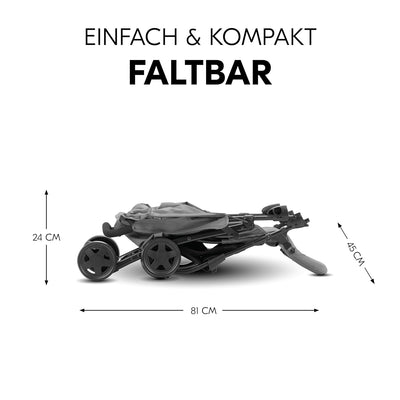 hauck Buggy Sport, Ultra Leicht - nur 5,9 kg, für Kinder bis 15 kg, Klein Zusammenklappbar, Reisebug
