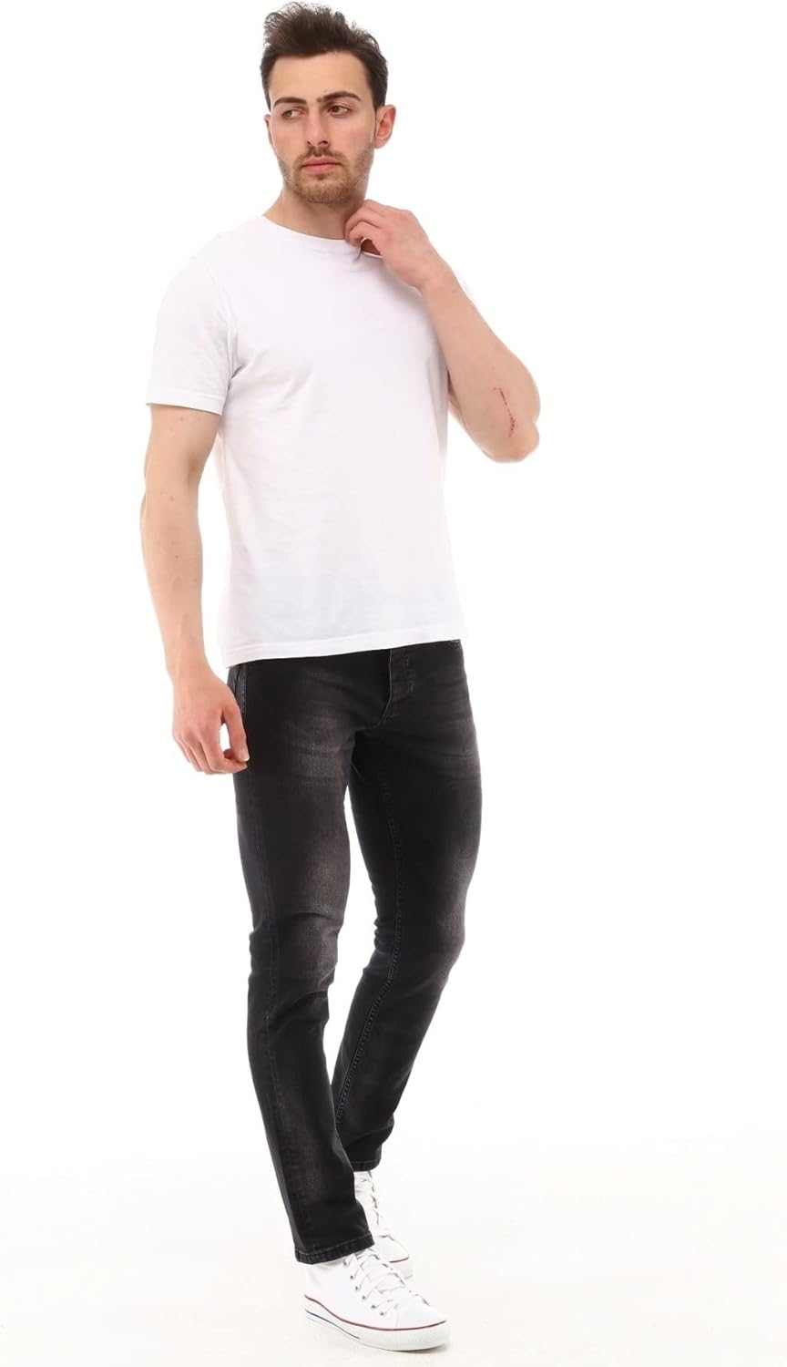 Herren Jeans Slim Fit Stretch Jeanshose Design der Neuen Saison Hochwertige Jeans Hose für Männer CD