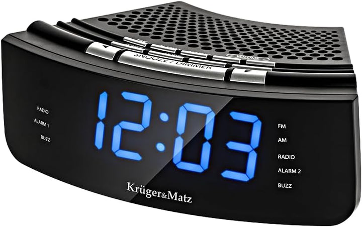 Krüger&Matz KM0813 Radiowecker Uhrenradio Wecker Uhr LED Display UKW FM AM Helligkeitsregler Snooze,