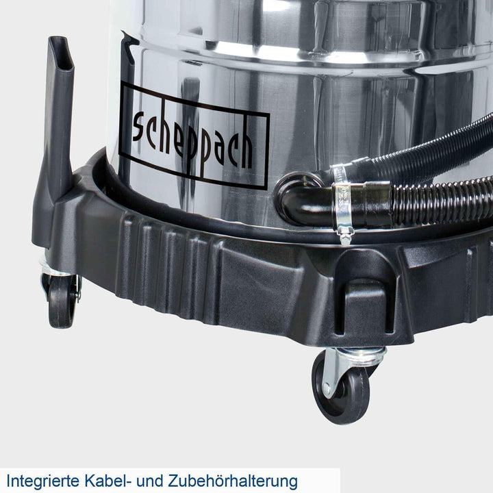 Scheppach ASP50ES Nass- und Trockensauger 50L | Industriesauger mit HEPA-Filter, Steckdose & Einscha
