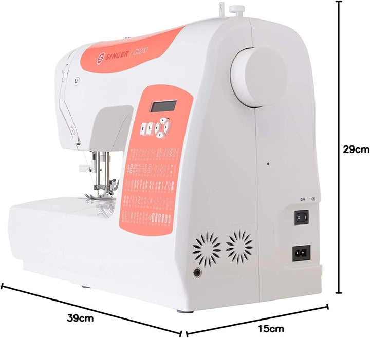 Singer C5205 Nähmaschine, weiss/orange