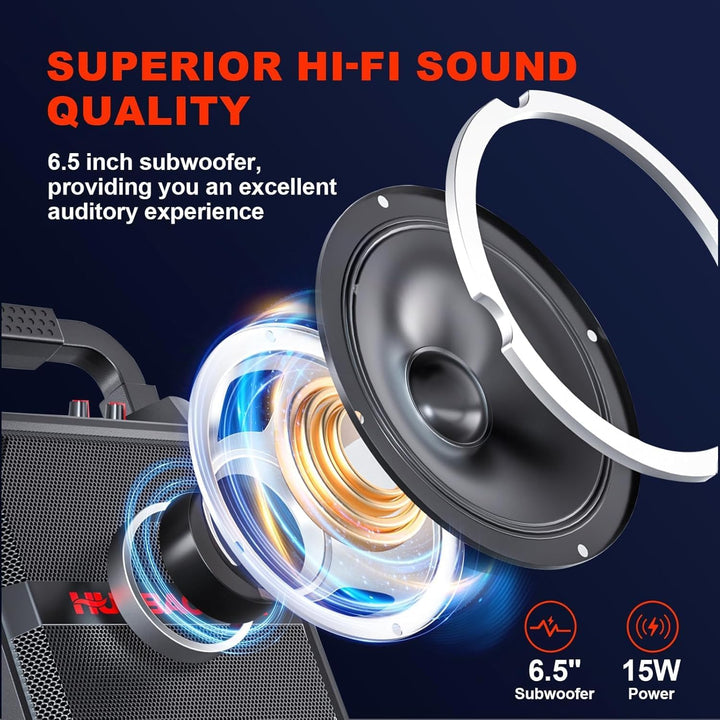 Karaoke-Maschine, tragbarer Bluetooth-Lautsprecher mit drahtlosem Mikrofon für Erwachsene & Kinder,