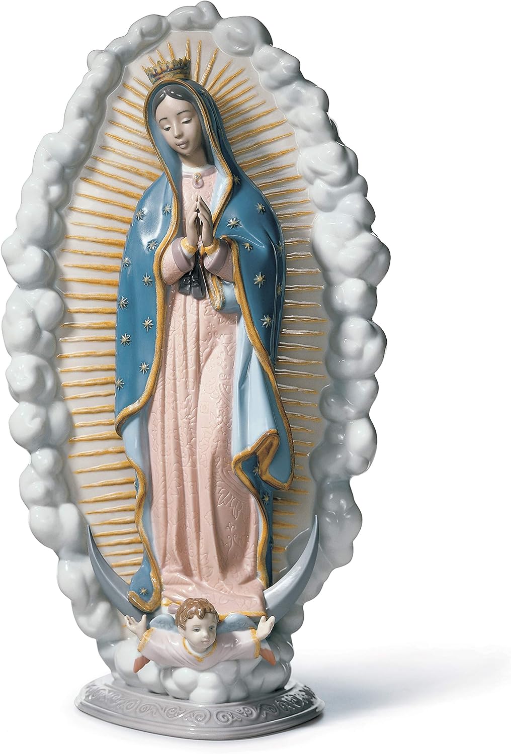 LLADRÓ Figur Muttergottes Von Guadalupe. Guadalupe Jungfrau. Porzellan.