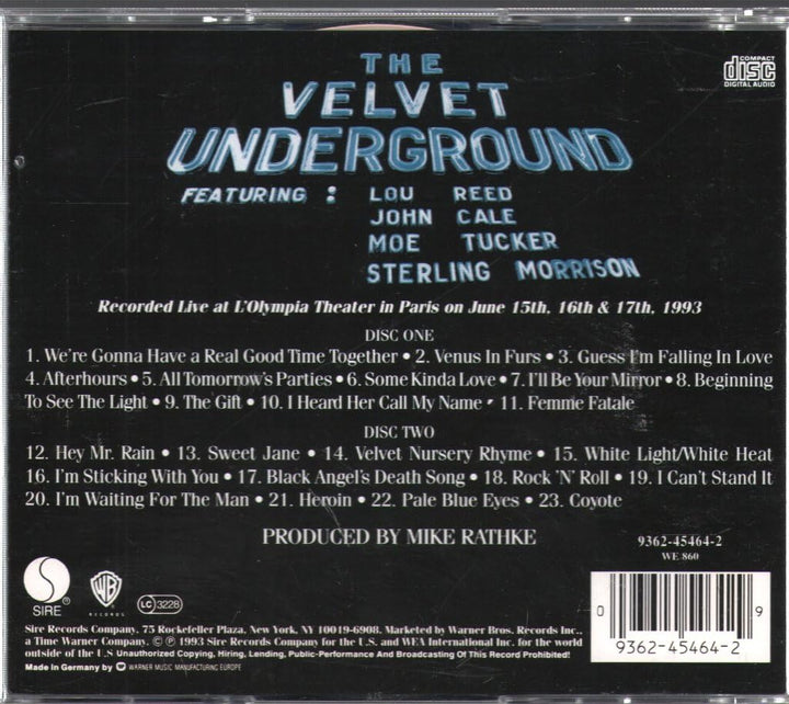 Live Mcmxciii, Audio-CD
