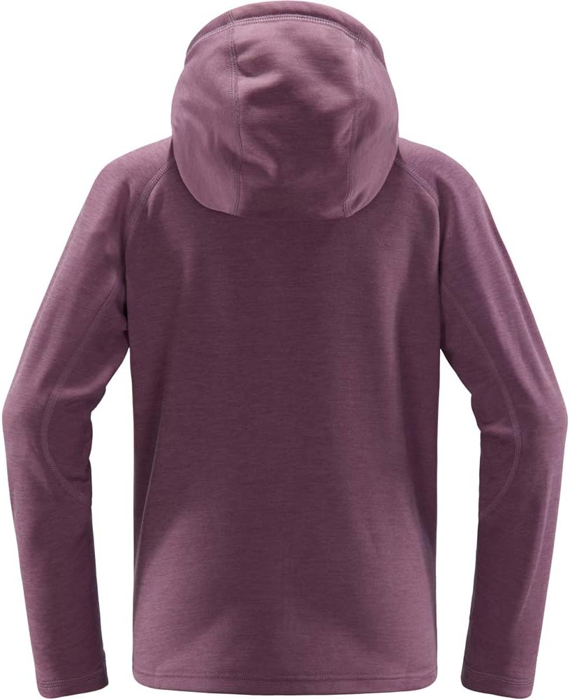 Haglöfs Fleecejacke Kinder Heron Hood wärmend, atmungsaktiv, Stretch beweglich 128 Violett (Purple M