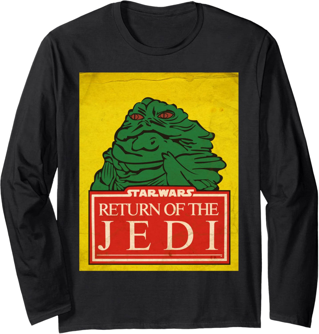 Star Wars Jabba The Hutt Cartoon Drawing Poster Langarmshirt