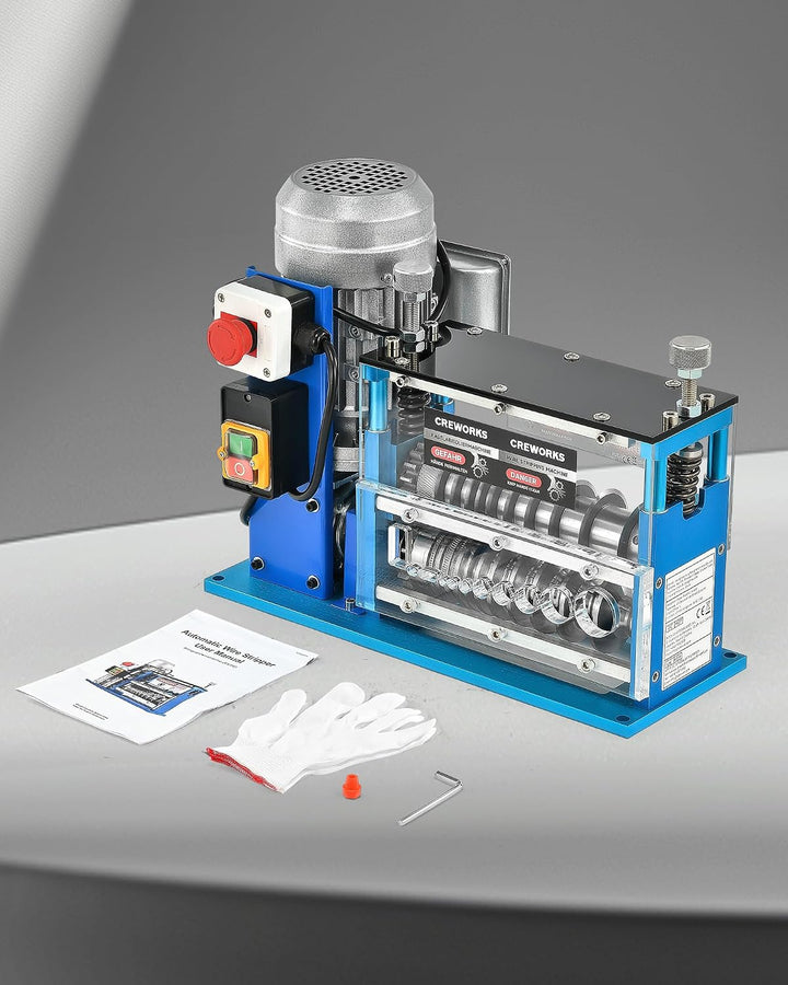 CREWORKS Elektrische Kabelabisoliermaschine 370W Kabelschälmaschine Abisoliermaschine Kabel Abisolie