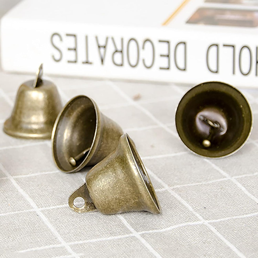 30 Stück 38 mm Mini Vintage Bronze Glocken für Windspiele, Weihnachtsglocken, etc