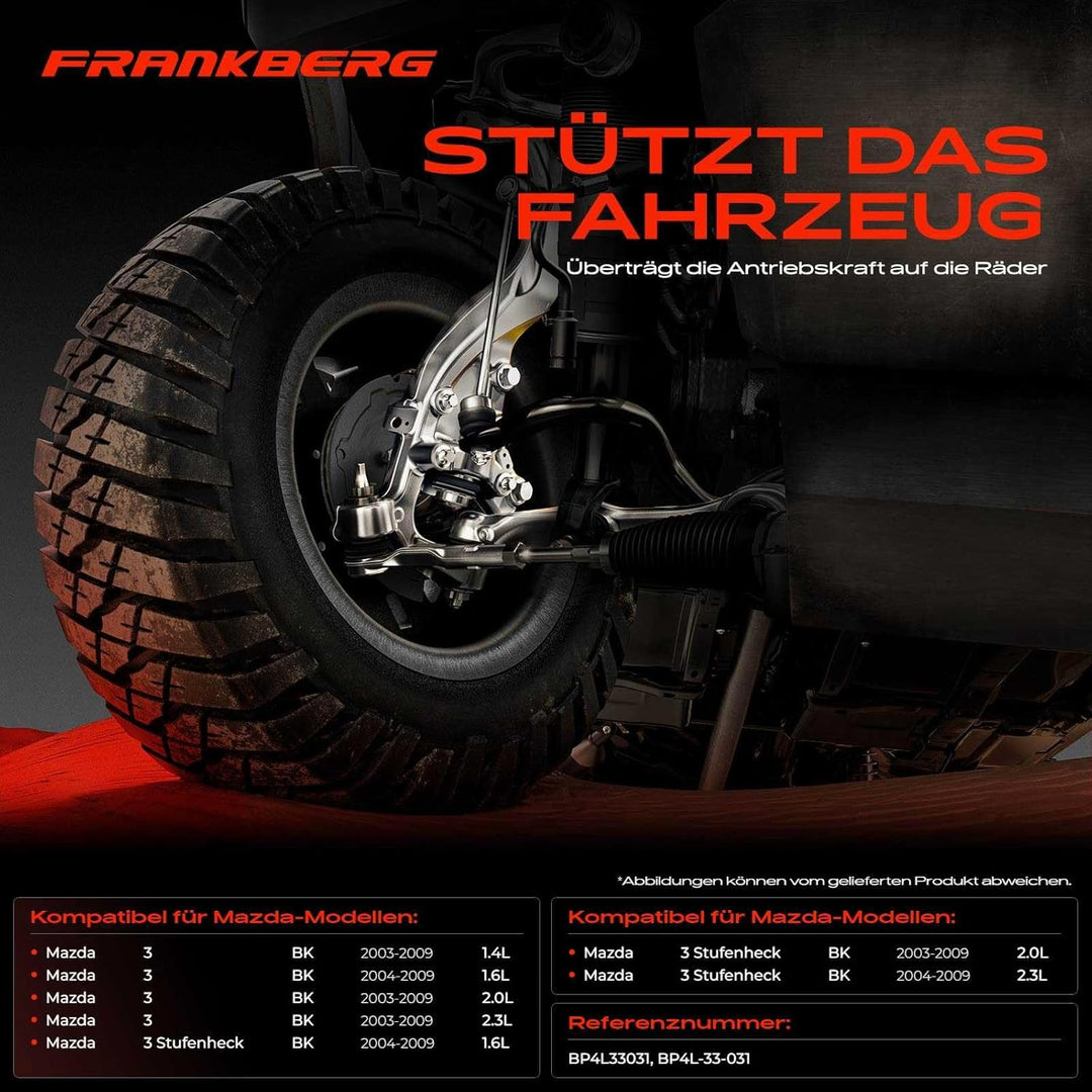 Frankberg Achsschenkel Radaufhängung Vorne Links Kompatibel mit 3/3 Stufenheck BK 1.4L-2.3L 2003-200