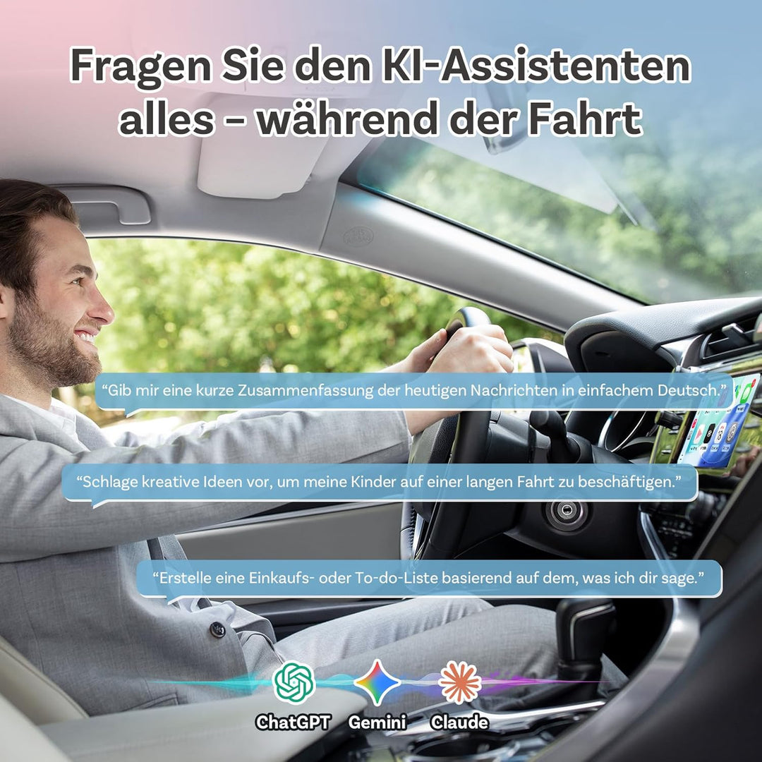 (2025 Aktualisiert) OTTOCAST Kabelloser CarPlay & Android Auto Adapter 2-in-1, Ottocast Mini Slim fü