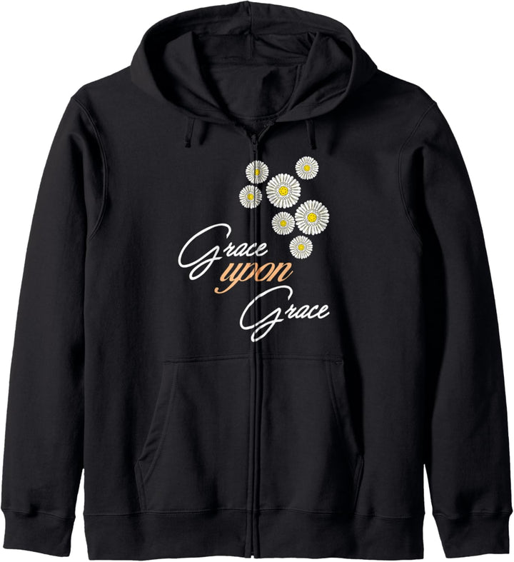 Grace Upon Grace Blumen Jesus Gott Christlich Frauen Mädchen Kapuzenjacke