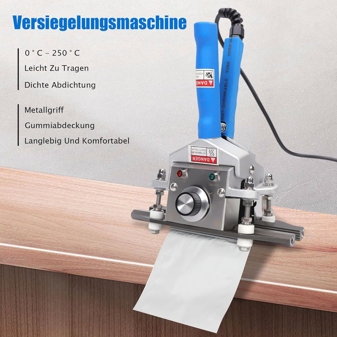 FKR-200 Hand Versiegelungsmaschine, 300W Siegelmaschine Zangendichtung Maschine, Heisssiegelgerät Tr