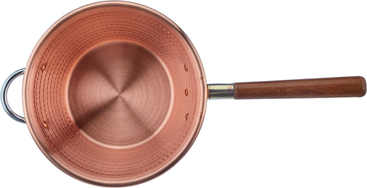 Pentole Agnelli Family Cooking Kessel in Kupfer, mit Griff aus Holz 26 cm Kupferfarben, 26 cm