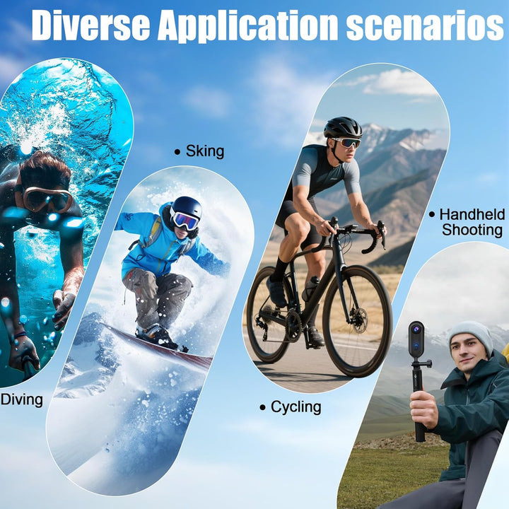OBEST Mini Action Cam 4K mit Bildstabilisierung Action Kamera Wasserdicht | Bodycam Körperkamera, Ta