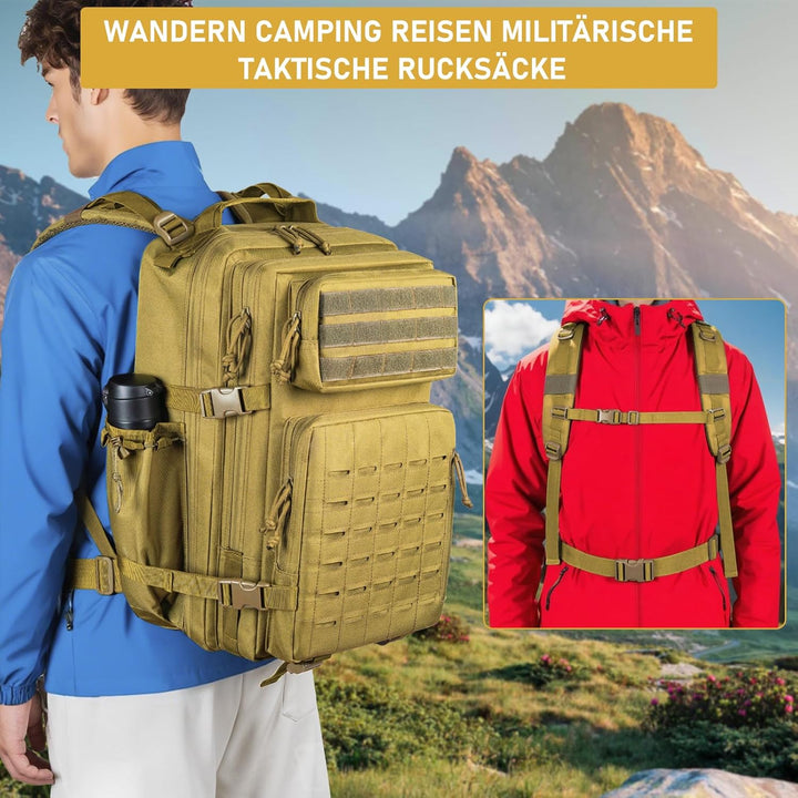 40L Taktischer Rucksack 900D Nylongewebe Jagd Rucksäcke Outdoor-Überlebensrucksack Rucksack Herren f