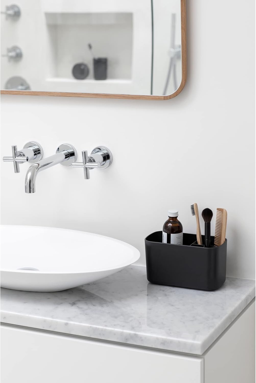 Brabantia Renew Collection Badezimmer-Caddy, Kunststoff, Dunkelgrau, Einheitsgrösse, Dunkelgrau