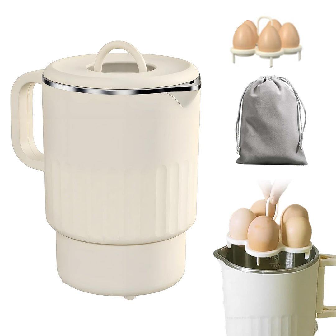 Faltbarer WasserkocherS,1000ML 600W Wasserkochers Faltbar Mit Eierständer,Camping Tragbarer Wasserko