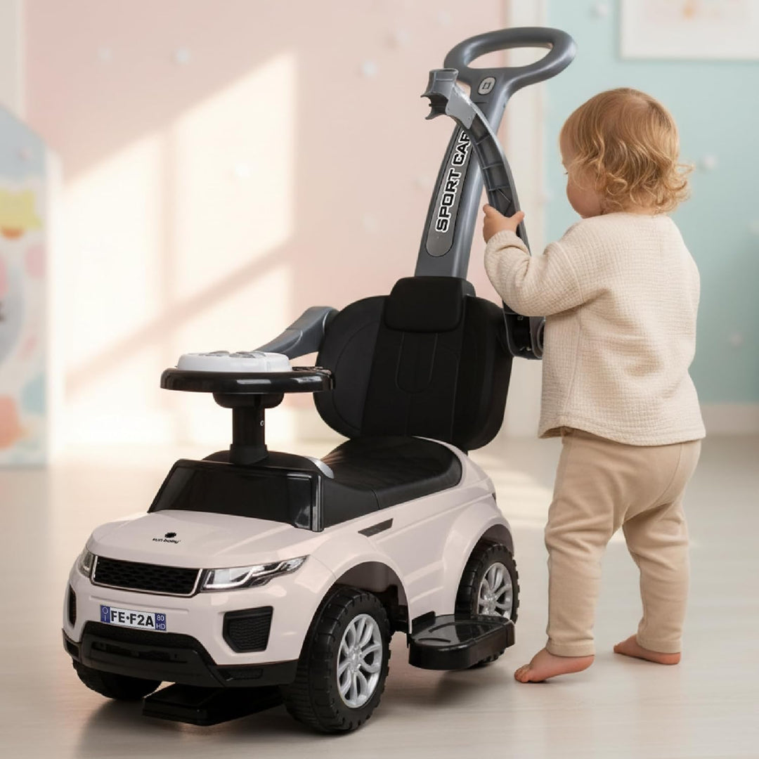 4in1 Kinderauto Rutschauto ab 2 Jahre und Schiebeauto mit Hupe und Musik, Rutschauto mit Stauraum un