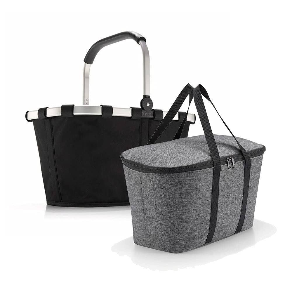 Set aus reisenthel carrybag BK + reisenthel coolerbag UH, Einkaufskorb mit passender Kühltasche, Bla