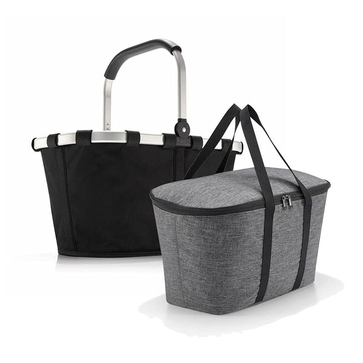 Set aus reisenthel carrybag BK + reisenthel coolerbag UH, Einkaufskorb mit passender Kühltasche, Bla