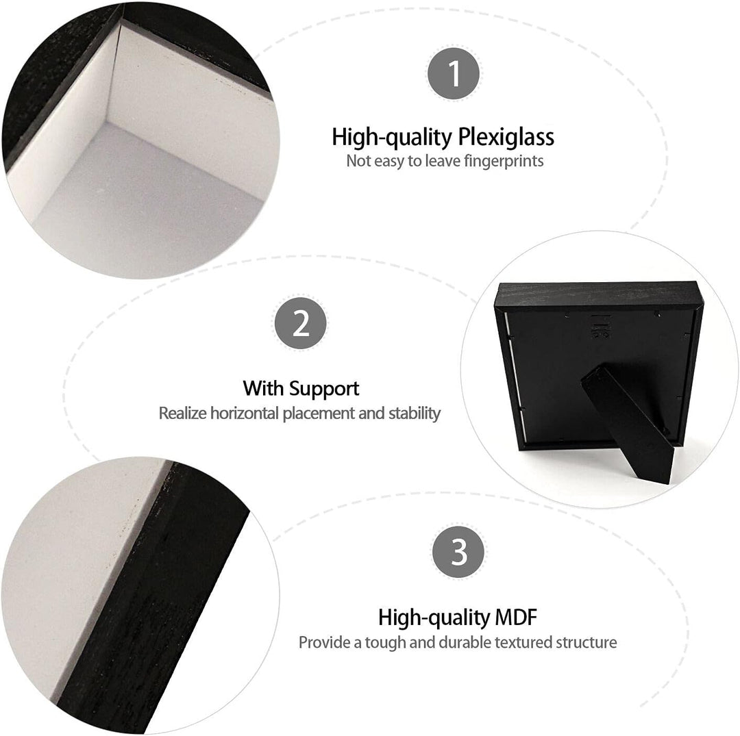 sunmeg 2Pcs 3D Bilderrahmen zum Befüllen 20 x 25cm Bilderrahmen Tief 3D Objektrahmen Hölzern bis 3cm