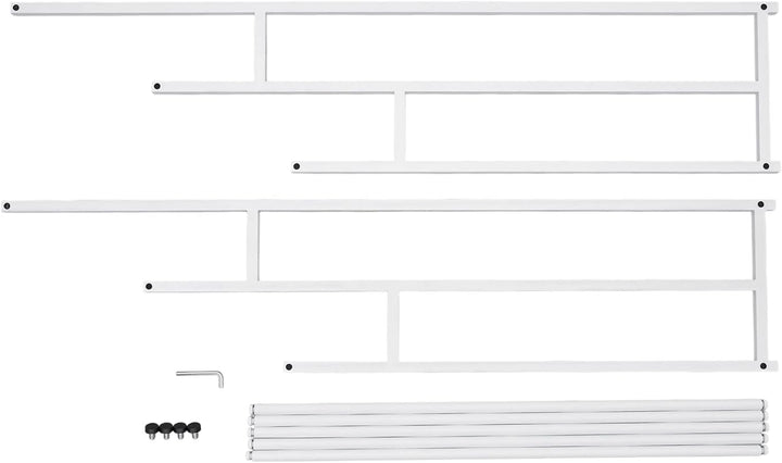 75 x 25CM Handtuchhalter Stehend, 70/90/110CM Stahl Weiss 25KG Tragfähigkeit 3-Stufig Freistehend Ba