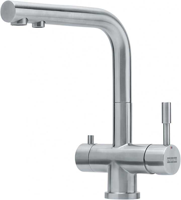 Franke Water Zwei-Funktionen-Spültischbatterie Atlas Clear 120.0179.978 mit Festauslauf edelstahlfar