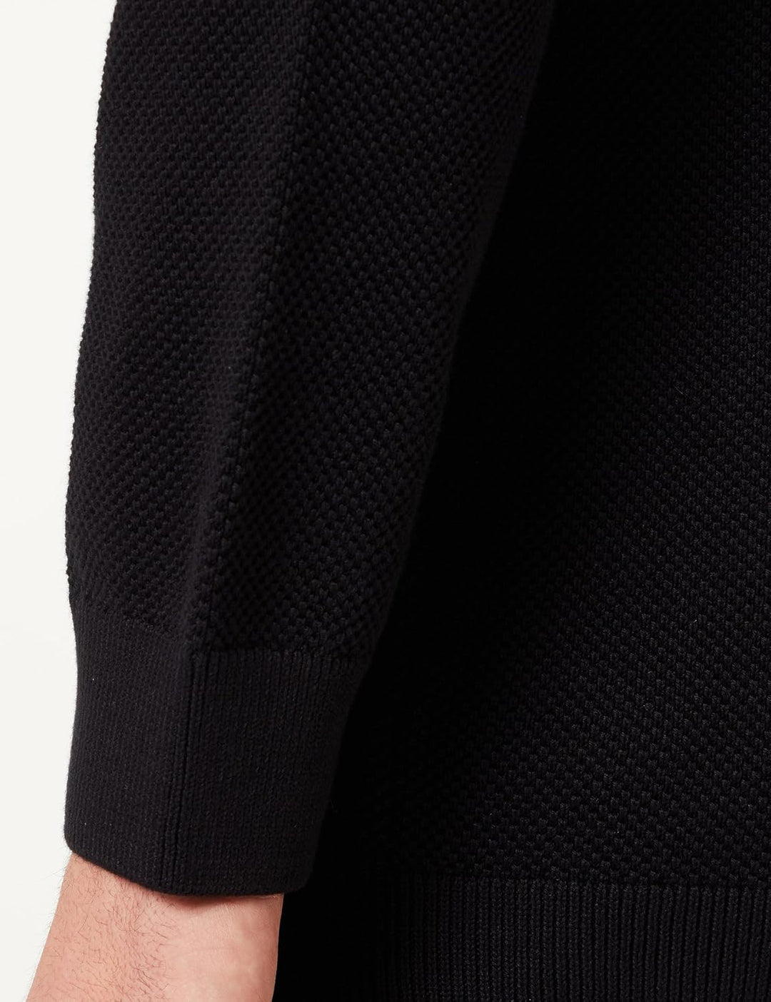 Gant Herren Cotton Pique Zip Cardigan Strickjacke (1er Pack) XS Schwarz 1, XS Schwarz 1
