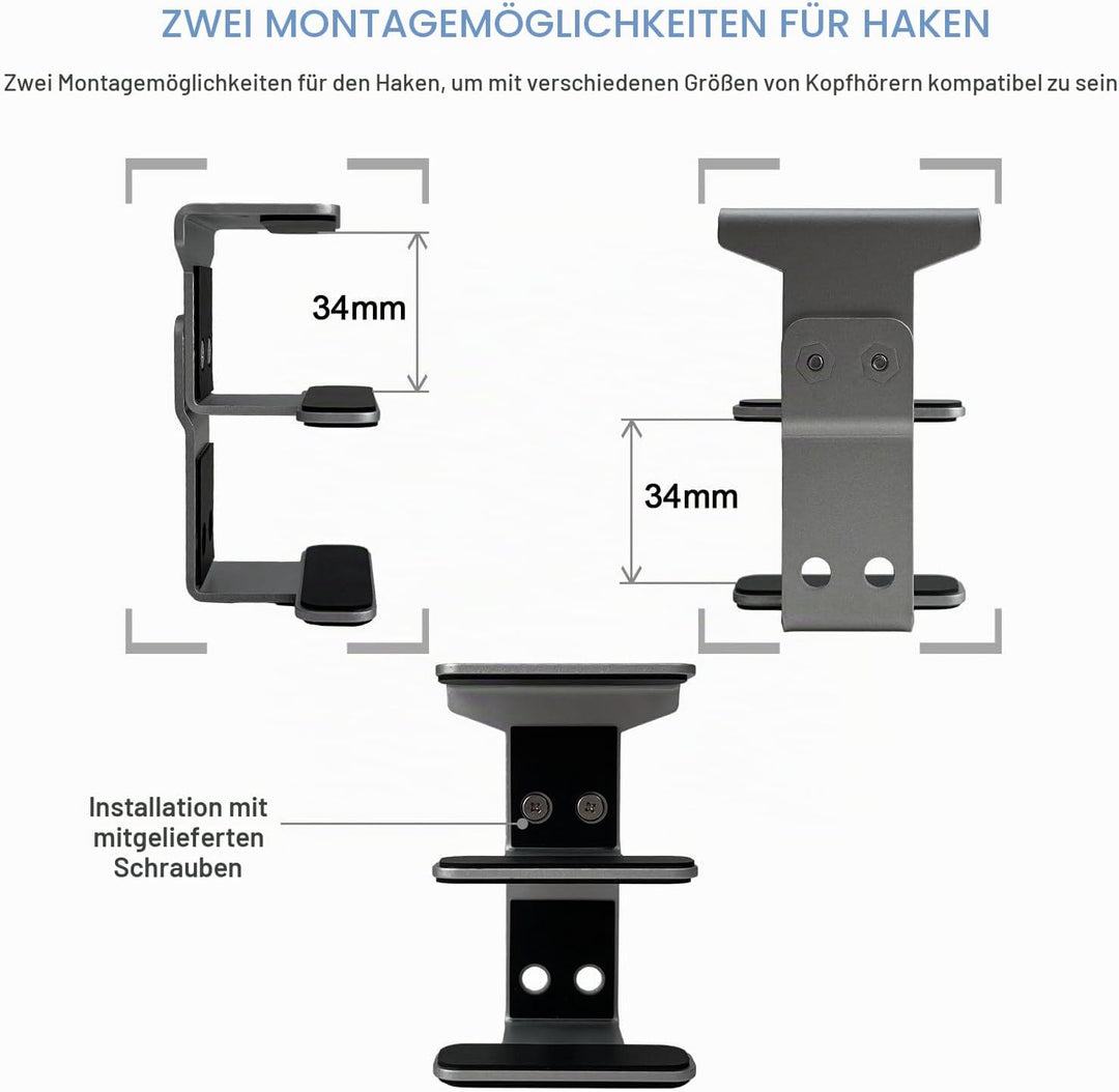 Aluminium 2-Lagige Untertisch Halterung Regal Halter Ständer für Laptop, MacBook Air/Pro mit kratzfe