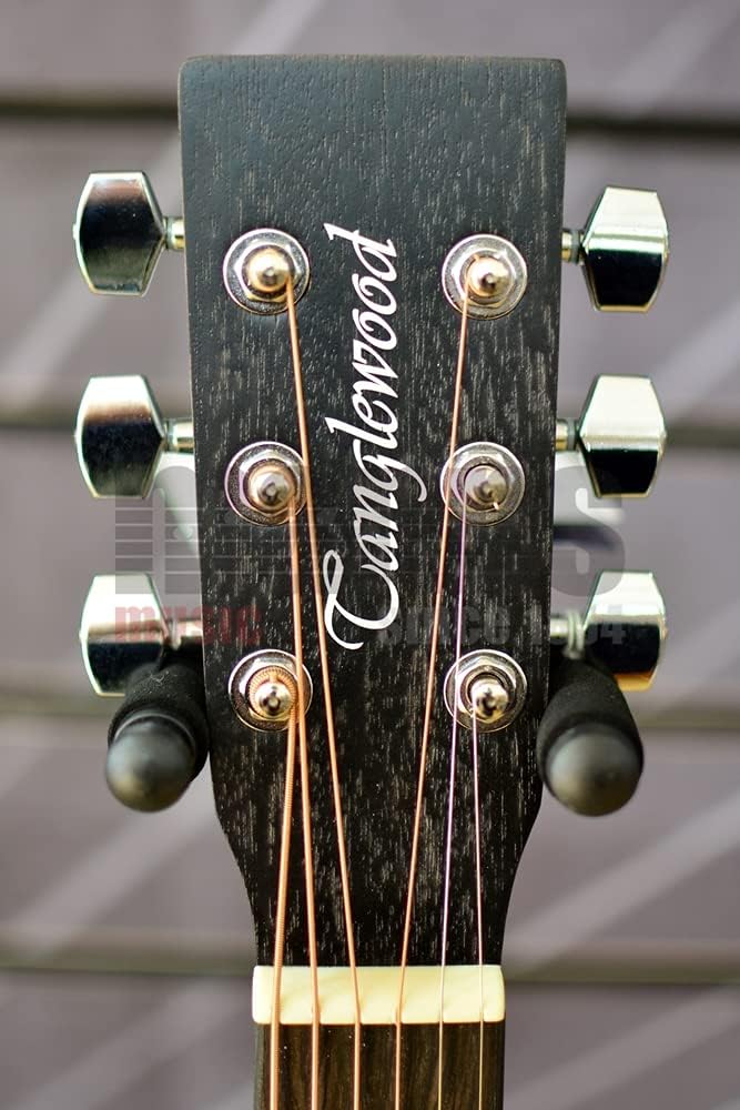 Tanglewood Blackbird Super Folk Cutaway Elektroakustische Gitarre, Smokestack Black Satin