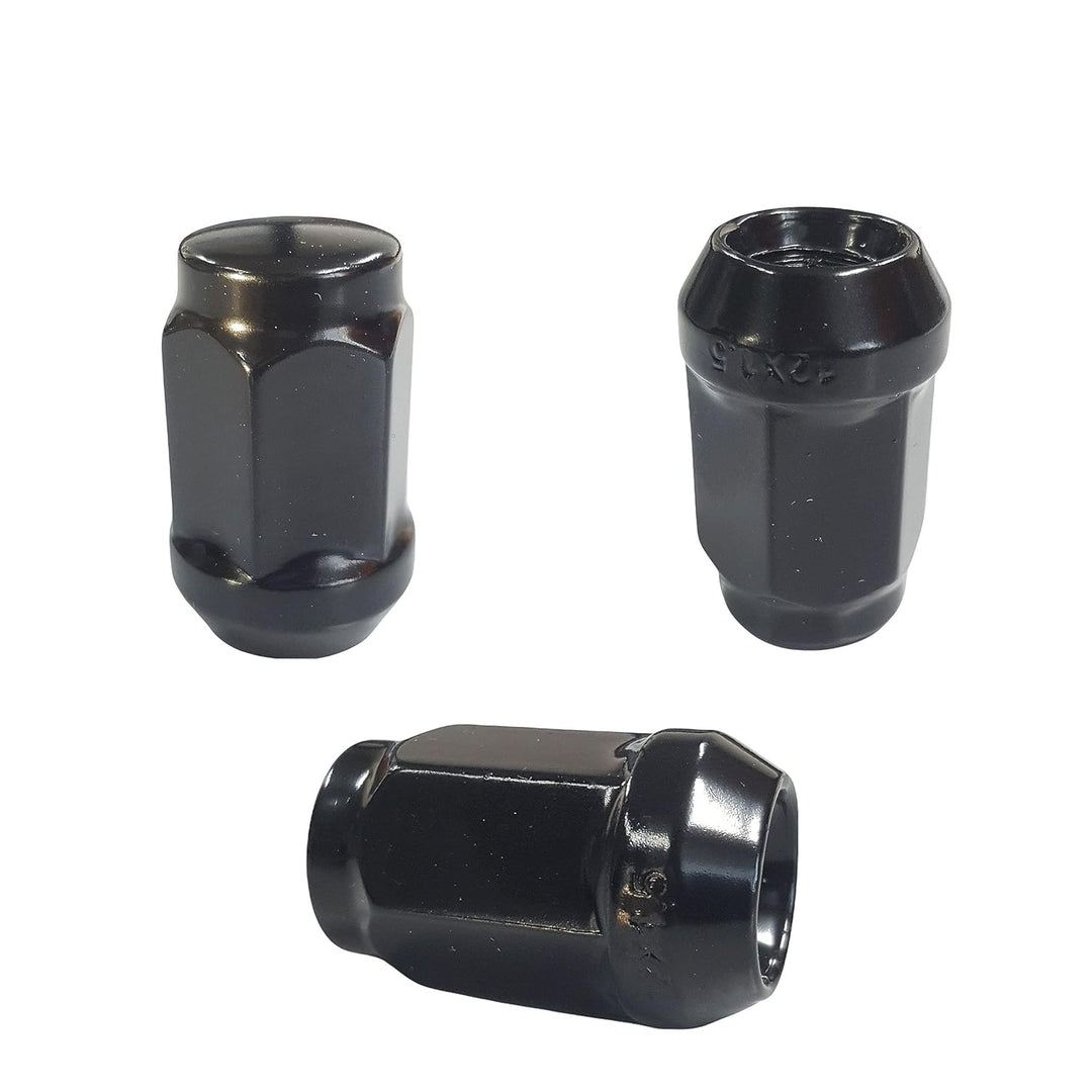 TRACER 20 schwarze Radmuttern Kegelbund geschlossen M14x1,5 kompatibel mit Chrysler, Ford, Land Rove