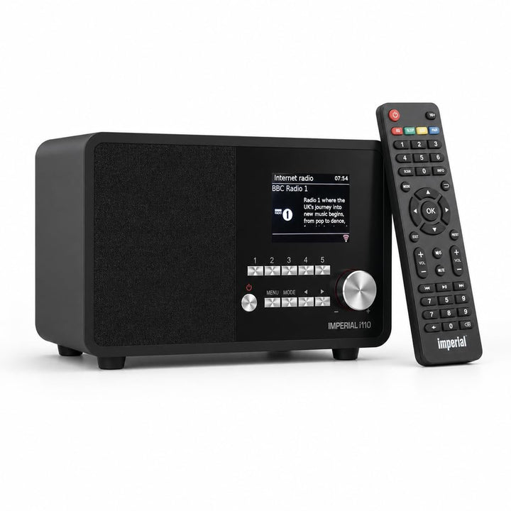 Imperial i110 Internetradio UPNP/DLNA Mediaplayer schwarz Schwarz Single, Schwarz Single
