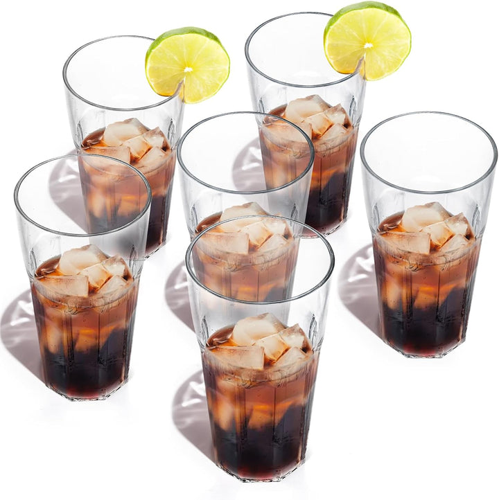 Tebery 6 Stück 400ml Acryl Kunststoff Tumbler Tassen, 14oz Trinkgläser Wassergläser, wiederverwendba
