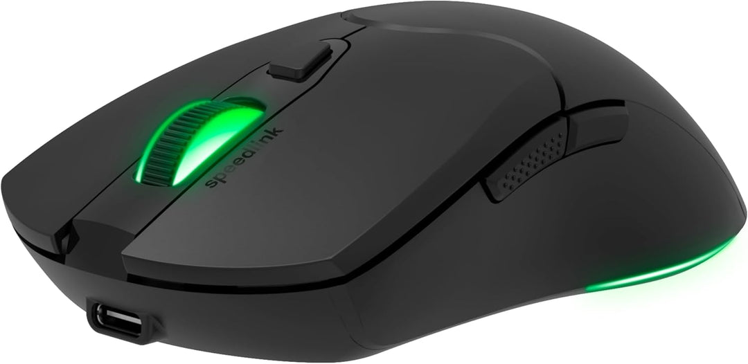 Speedlink Velox - Wireless RGB Gaming Maus kabellos mit Akku wiederaufladbar USB-C, 4800dpi, program