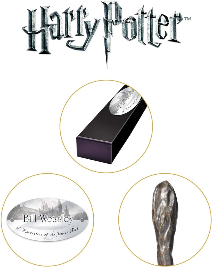 The Noble Collection - Bill Weasley Character Wand - 14in (36cm) Wizarding World Wand with Name Tag