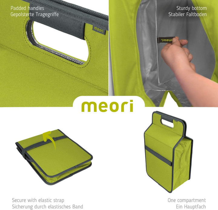 meori Grün faltbare L tragbare Flaschen-grosse Lunchbox-Einkauf Picknick Reise-hygienisch geruchsneu