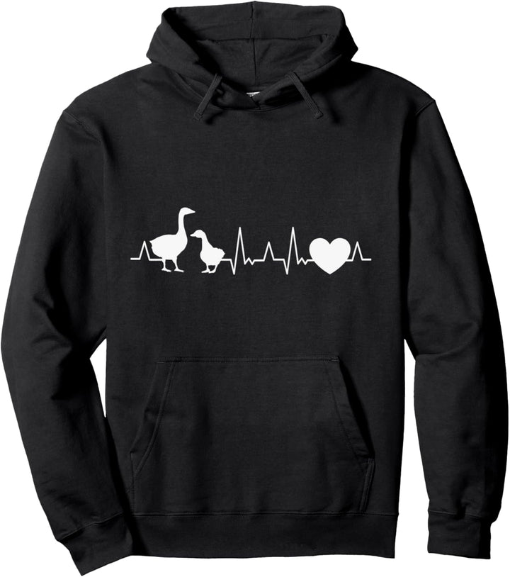 Gänse Herzschlag Gänsezüchter Pullover Hoodie