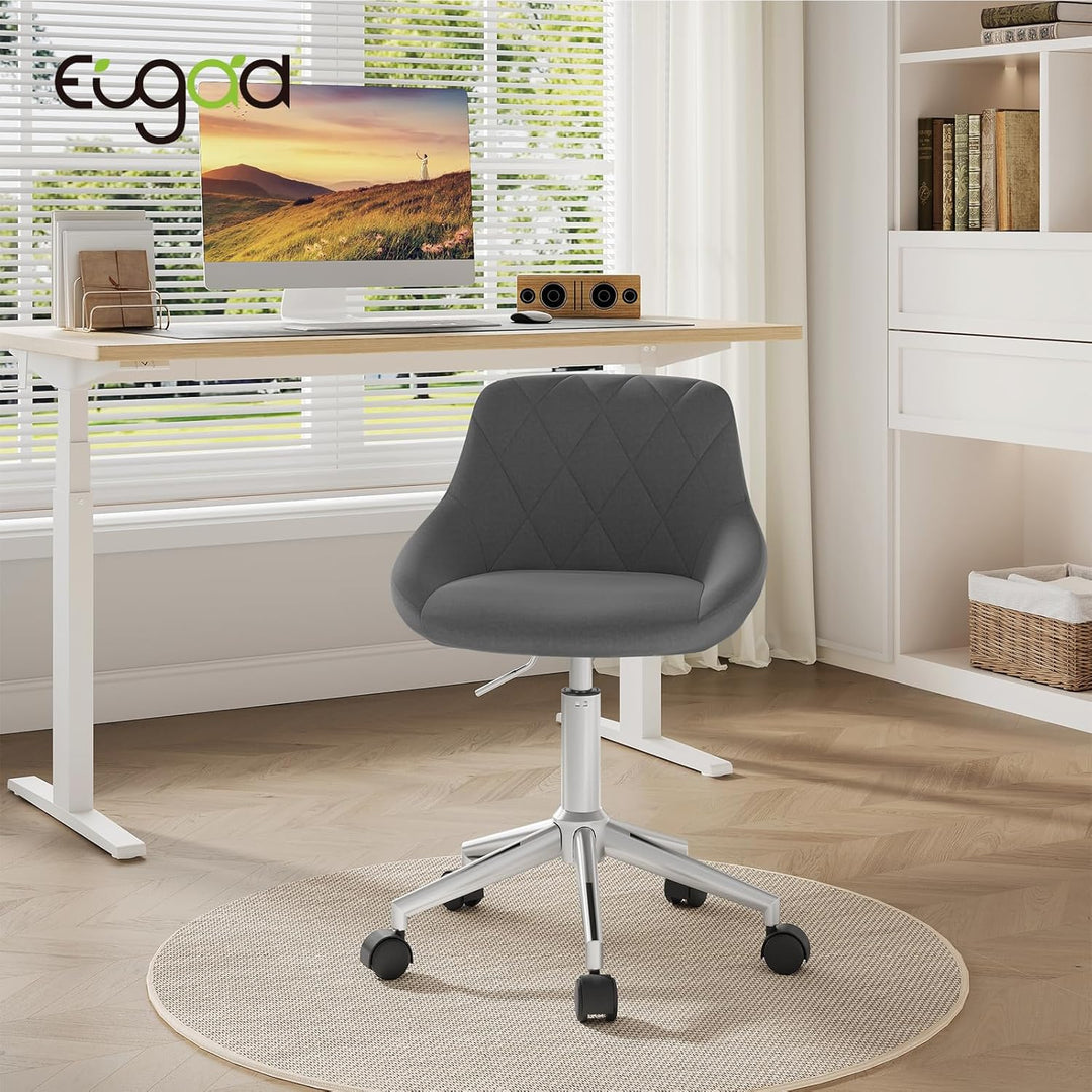 EUGAD Schminkstuhl, Homeoffice Stuhl, Schreibtischstuhl, Kosmetikhocker, Bürostuhl Kinder, höhenvers