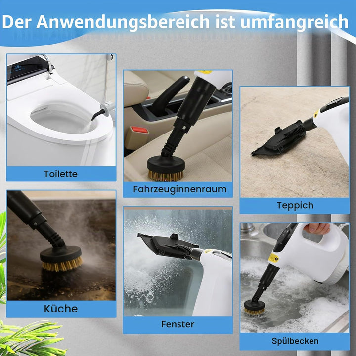 Dampfreiniger 1200W Dampfreiniger Handgerät, Mehrzweck Steam Cleaner Chemikalienfreier Handdampfrein