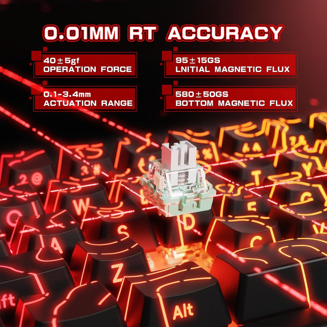 MAMBASNAKE × Attack Shark kabellose Tastatur und Maus mit magnetschaltern, 8-kHz-Rapid-Trigger-Tasta