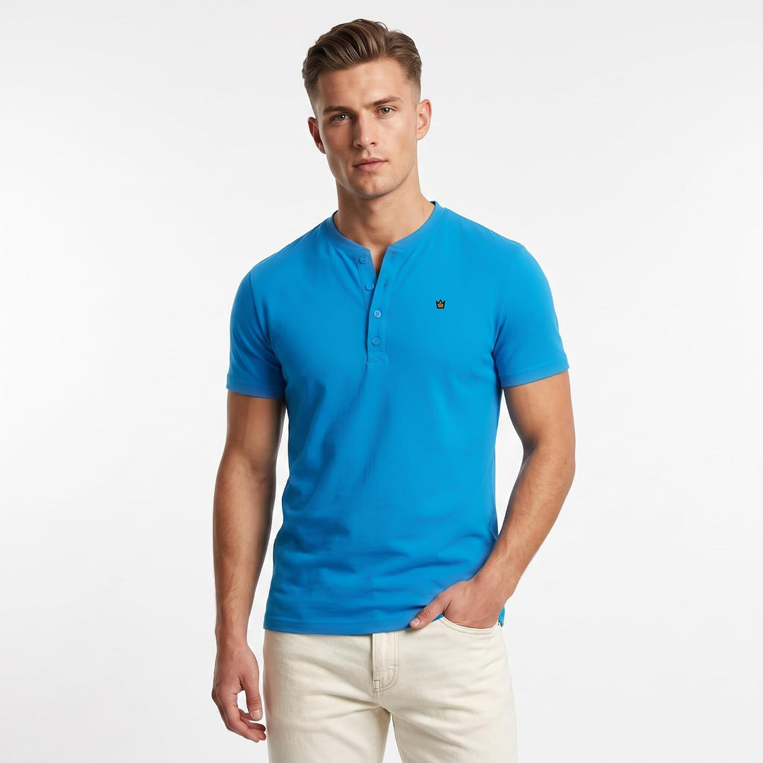 JRC 2er-Pack Herren Langarm-Henley-Shirts, leichte Henley-Oberteile für Fitnessstudio, Laufen und Fr
